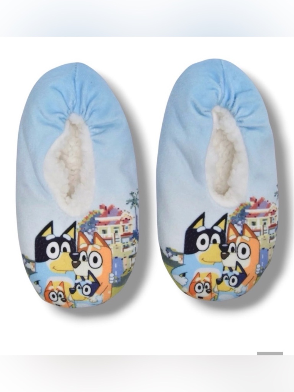 Bluey and Friends Kids Blue Slip-On One-Piece Slippers 2-3T